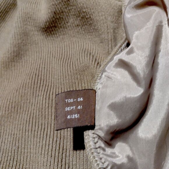 Vintage 60-70's SEARS Sportswear Leather Suede Knit Sweater Bomber Jacket XL Tan - Picture 10 of 15